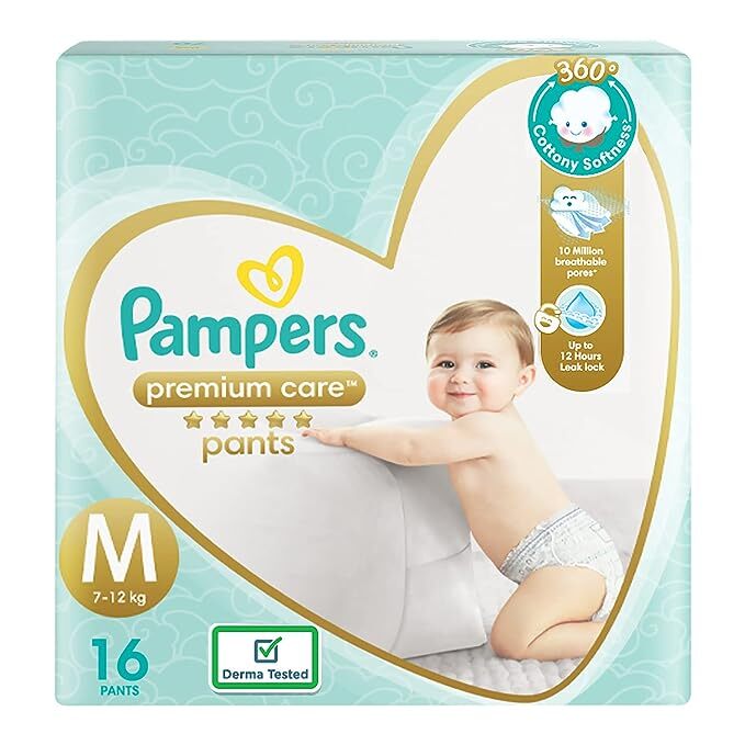 Pampers Premium Care Pants-Medium Size, 16 Count