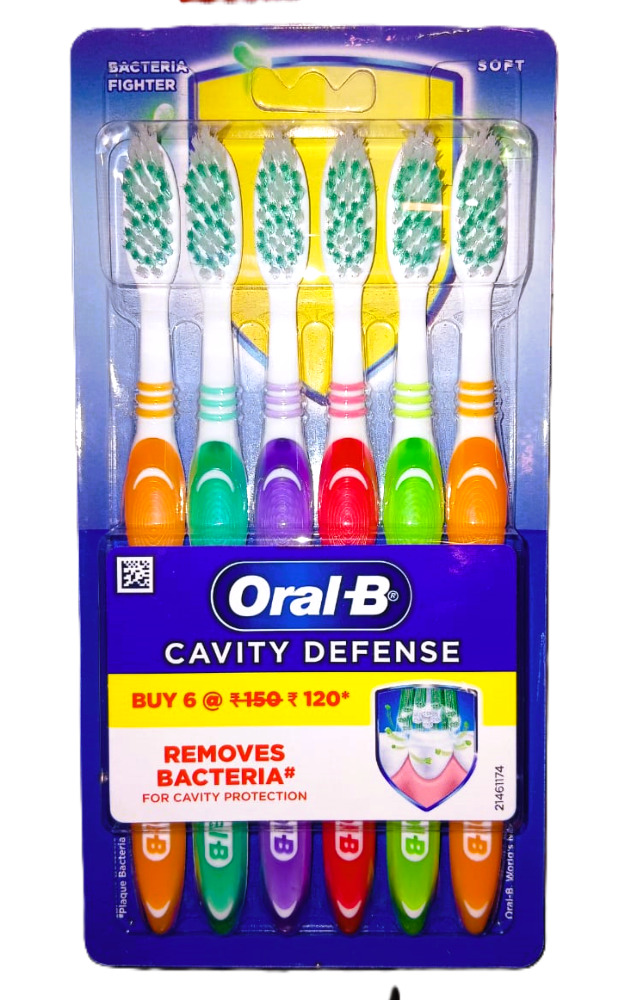 Oral-B Cavity Defense Removes Bacteria 6N Toothbrush
