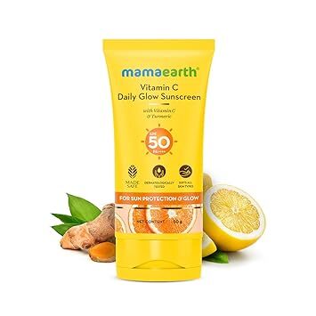 Mamaearth Vitamin C Daily Glow Sunscreen SPF 50, 50g