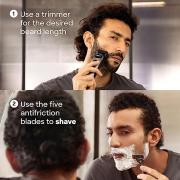 Gillette Fusion Manual Blades for men with styling back blade - 2 count for Perfect Shave and Perfect Beard Shape