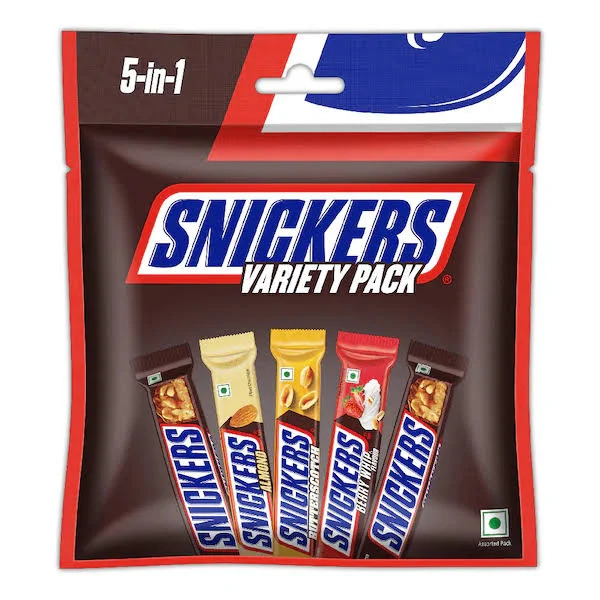 Snickers 5-In-1 Variety Pack - Peanut, Almond, Butterscotch & Berry Whip, 110 g
