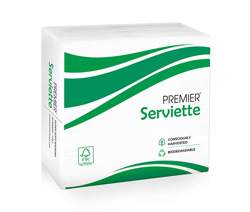 Premier Serviette Consciously Harvested 1 Ply 50 Sheets