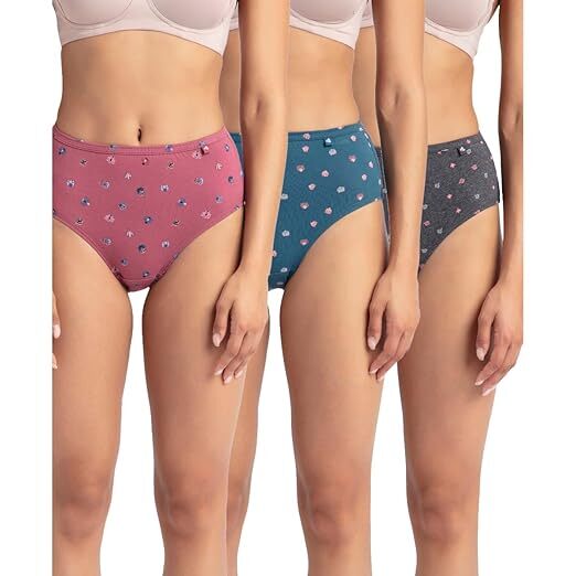 Jockey Woman Simle Comfort Hipster 1406P L Dark Print Astd 3 Pc Pack