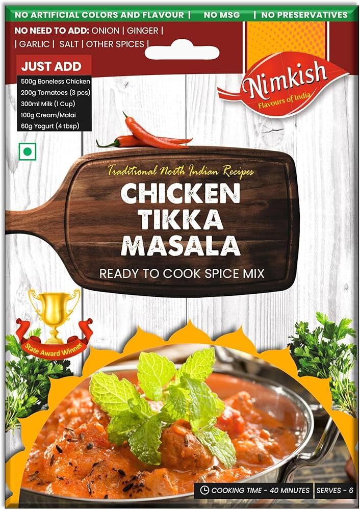 Nimkish Chicken Tikka Masala Ready to Cook Spice Mix Masala 50g