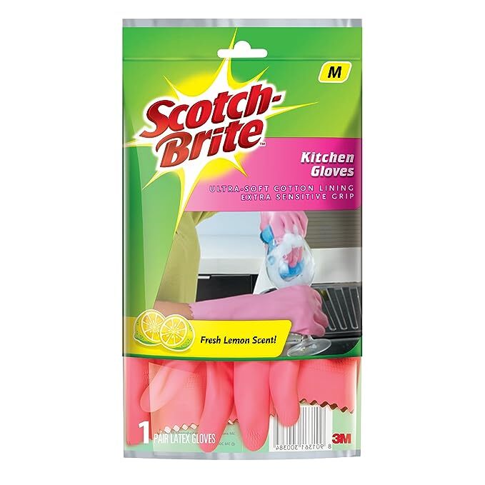 Scotch-Brite Kitchen Gloves, Medium,1 Pack