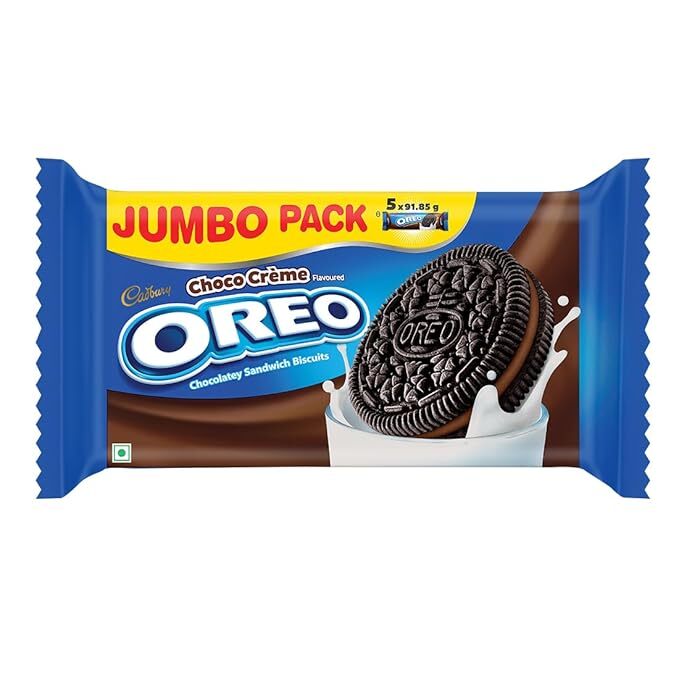 Cadbury Choco Cream Oreo Chocolatey Sandwich Biscuits Jumbo Pack 459.25gm