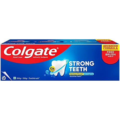 Colgate dental cream anticavity toothpaste strong teeth calcium boost with arginine 300g