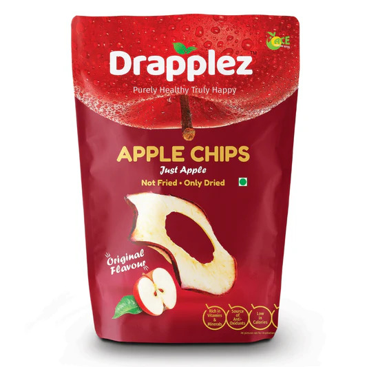 Drapplez Purely Healthy Truely Happy Apple Chips, 30g