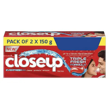 Closeup 2Tubes toothpaste *150,300 g