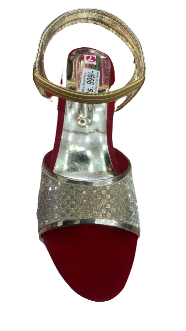 Red Silver High Heels for Women