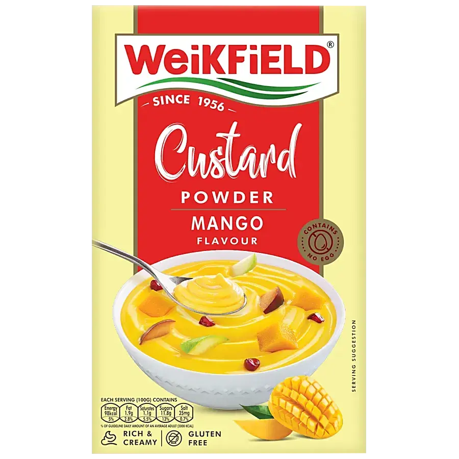 Weikfield Custard Powder - Mango, 75 g Carton