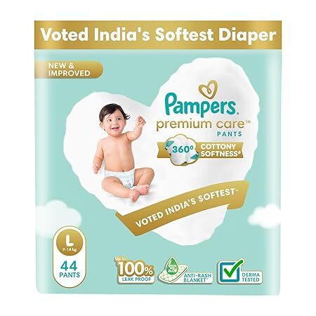 Pampers Premium Care Pants Cottony Softness L 9-14Kg, 16Pants