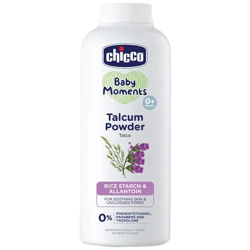 Chicco Baby Moments Talcum Powder-Rice Starch & Allantion, 300 g