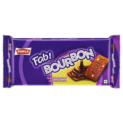 Parle fab bourbon chocolate flavoured sandwich biscuits, 500G