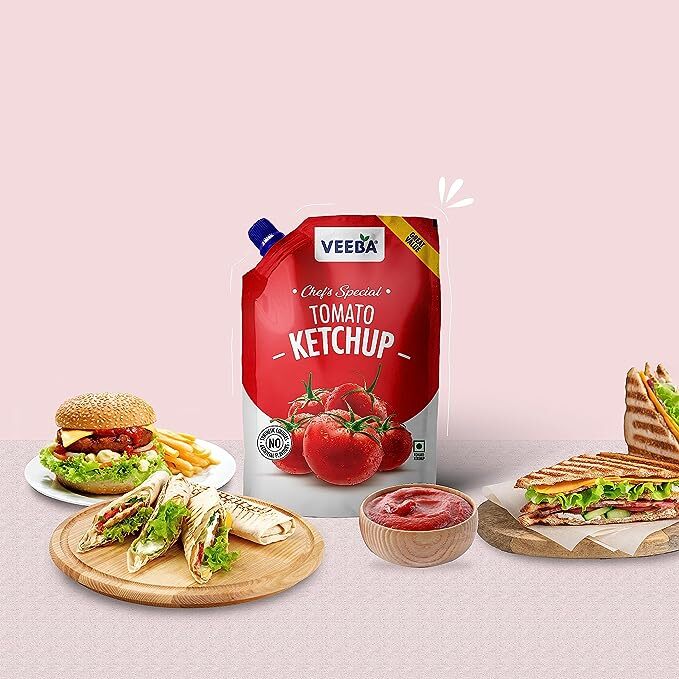 VEEBA Masala Tomato Ketchup Chef's Special, 900 gm