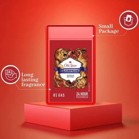 OLD SPICE LIONPRIDE DEODORAY BODY SPRAY 14G