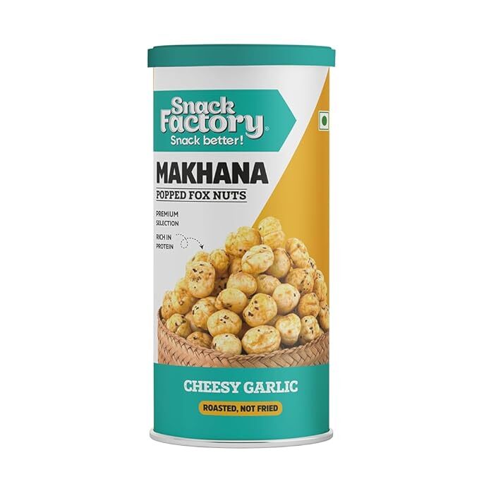 Snacks Factory Snach Better Makhana Cheesy Garlic Roasted Not Fried 72g