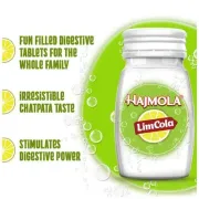 Dabur Hajmola - Limcola, Lemon Flavour Digestive Tablets, 120 pcs Bottle