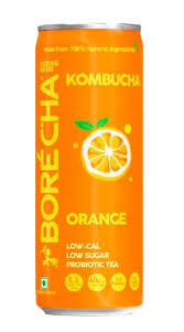 Borecha Kombucha Orange Low Suger Probiotic Tea 250ml