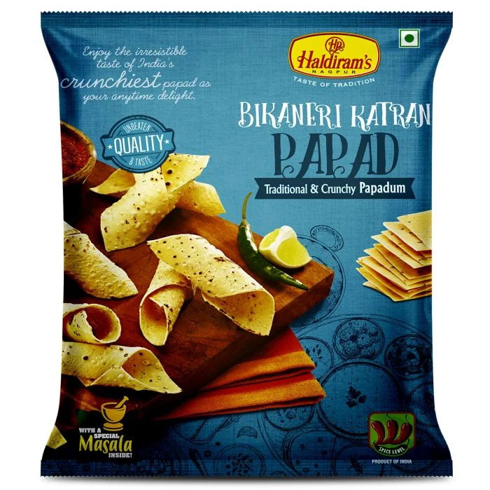 BULK DEAL- Haldirams Bikaneri Katran Papad, 1 Kg (Pack of 10)
