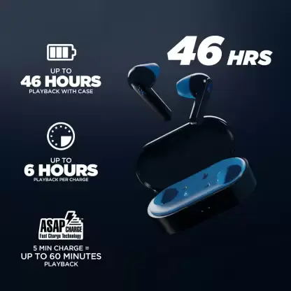 boAt Airdopes 461 Bluetooth Headset (Bold Blue, True Wireless)
