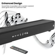 Portronics Sound Slick IV 120W Bluetooth Wireless Soundbar with Inbuilt Woofer, LED Display, 3.5mm Aux in, USB Pen Drive Input, Optical Input Port(Black)