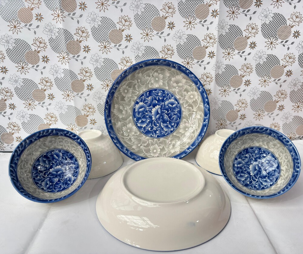 Ceramic Mandala art Dinner Tablewere Set 2 Plate 4 Bowl