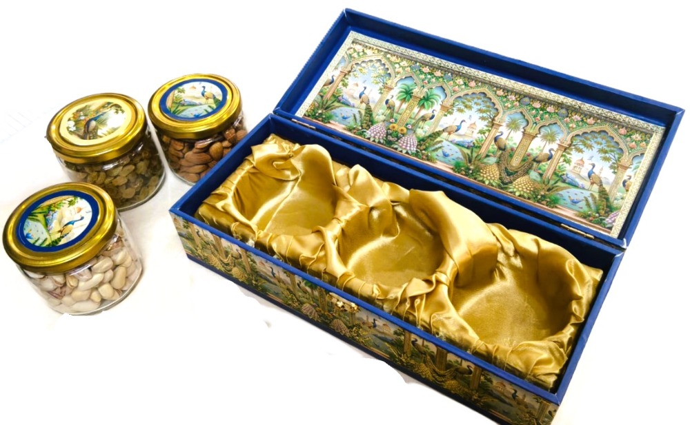 Qkart Celebration Pack 3 Glass Jars Gift Box, (C-180g, A-200g, K-200g)