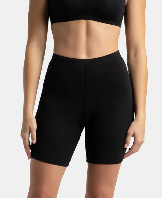 Jockey Woman Comfies Shorties 1529 Stretch L Black