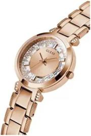 GUESS Crystal Clear Collection Analog Rose Gold Dial Women's Watch-GW0470L3