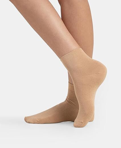 Jockey Athlisure Ankle Length Cotton Socks(7046-0205Skin) 18cm