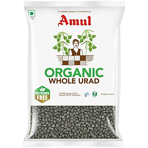 Amul Organic Whole Urad 500g