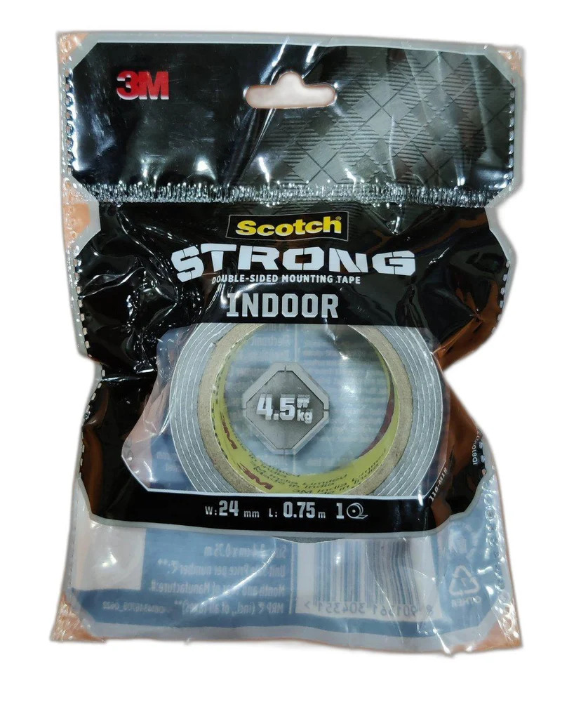 Scotch Strong Double-Sided Mounting Tape Indoor, 1N