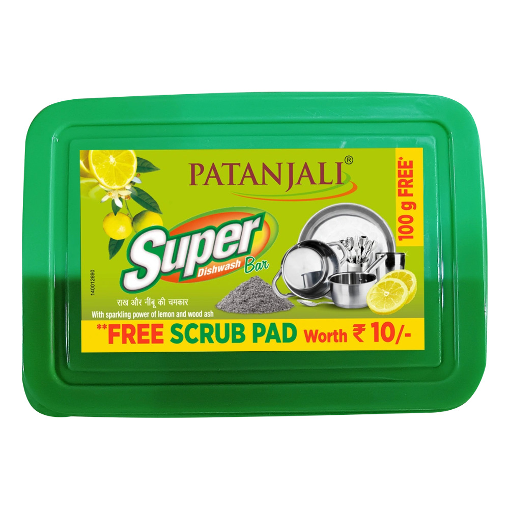 Patanjali Super Dishwash Bar 600G