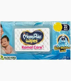 Mamypoko Wipes Komal Care Aloe Vera Extract 72pcs
