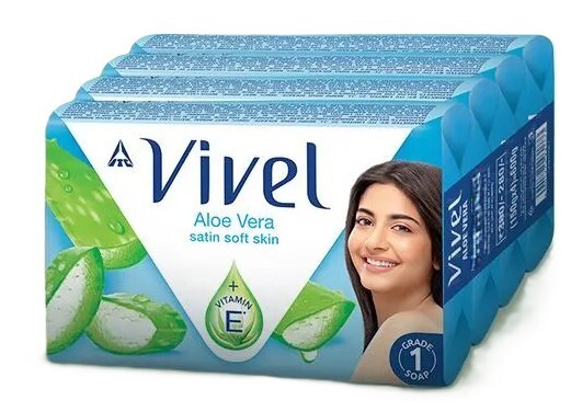 Vivel Aloe Vera Satin Soft Skin Soap 600GM (Pack Of 4)