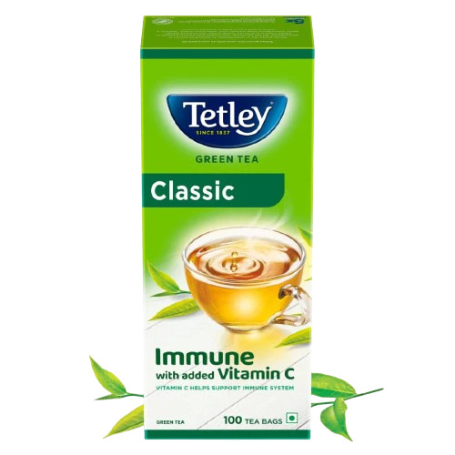 Tetley green tea classic immune with add vitamin c 100bags