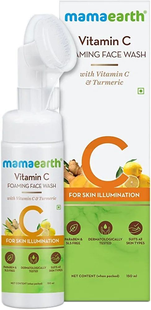 Mamaearth Vitamin C Foaming face Wash with Vitamin C and Turmeric for Skin Illumination 150ml