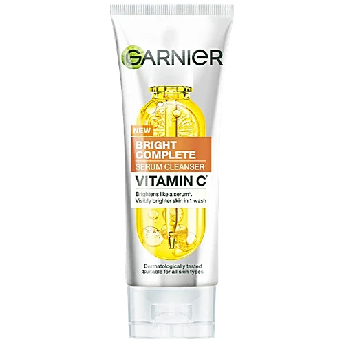 Garnier Bright Complete Vitamin C Serum Cleanser, 100 g