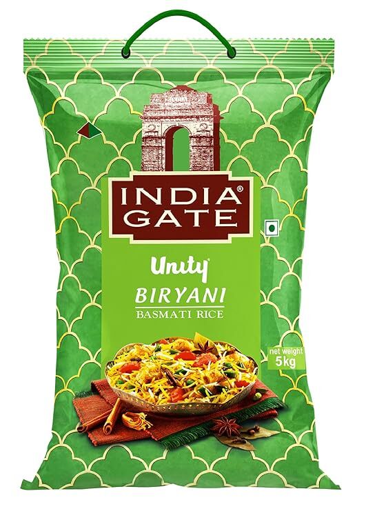 India Gate Unity Basmati Biryani Rice, 5Kg
