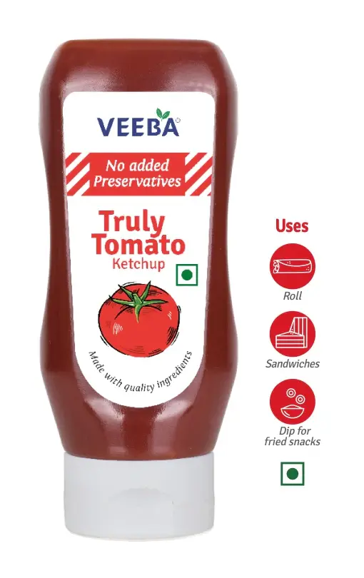 VEEBA Truly Tomato ketchup, 360 gm