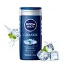 Nivea Men Body Wash, Cool Kick with Refreshing Icy Menthol, Shower Gel for Body, Face & Hair, 250 ml