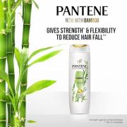 Pantene Bamboo Shampoo - Strong & Flexible, Advanced Hair Fall Solution, Protects Against Damages 340 ml