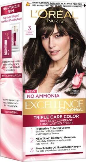 Loreal Paris Excellence Hair Color Small Pack Shade.3, Dark Brown