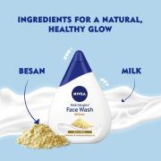 NIVEA Women Face Wash for Oily Skin, Milk Delights Besan, 100 ml