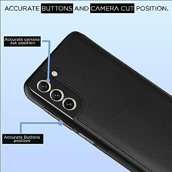 Pikkme Samsung Galaxy S21 FE 5G Back Cover | Flexible Pu Leather | Full Camera Protection | Raised Edges | Super Soft-Touch | Bumper Case for Samsung Galaxy S21 FE 5G (Black)