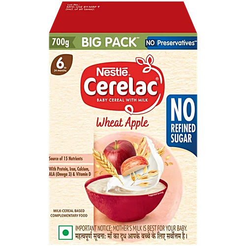 Nestle Cerelac Wheat Apple Baby Cereal With Milk 700GM