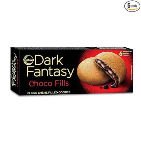 Sunfeast Dark Fantasy Choco Fills, 75g [Pack of 5]