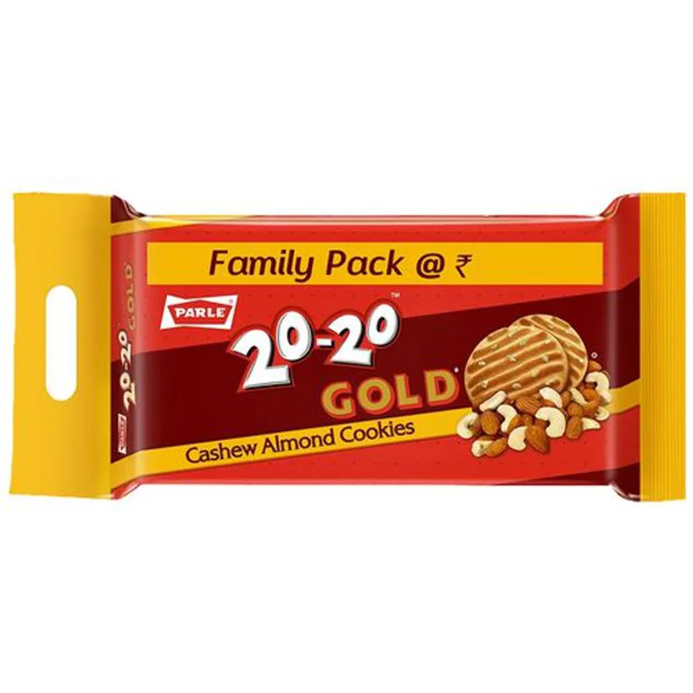 Parle 20-20 Gold Cashew Almond Cookies, 600 g
