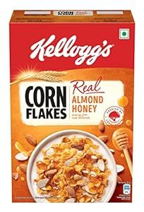 Kelloggs Corn Flakes Real Almond And Honey, 300g